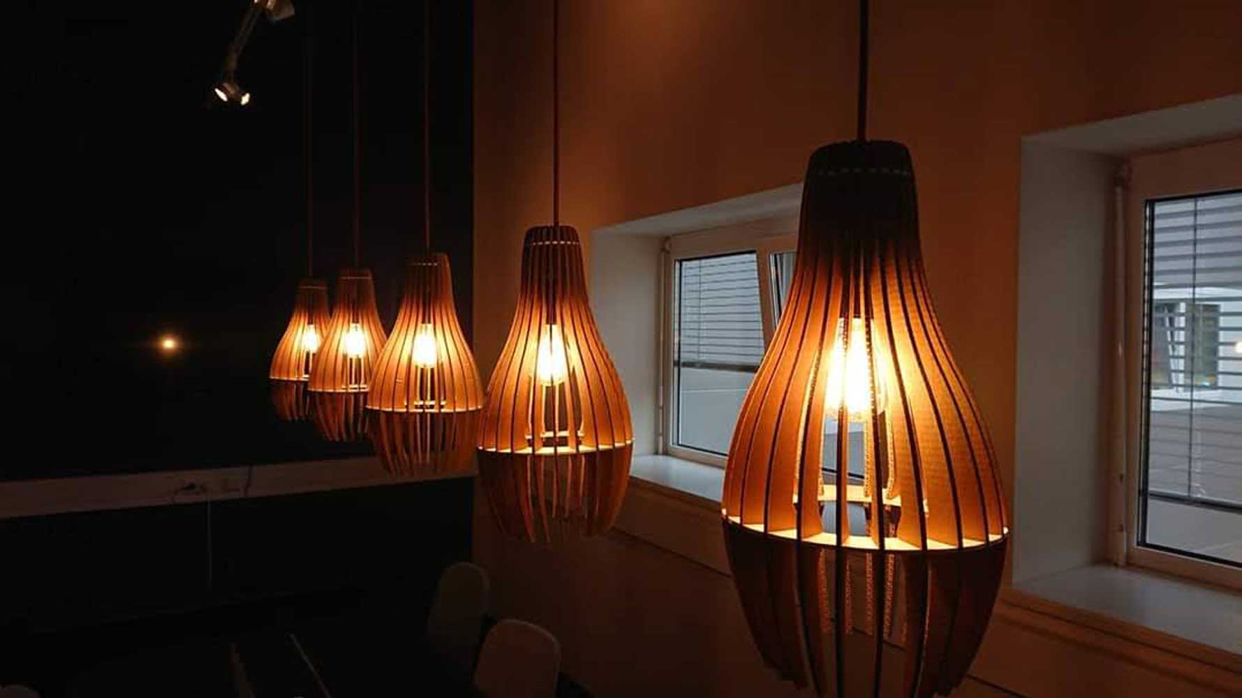 Designlampen aus Karton